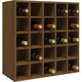 vidaXL Wijnkast 56x25x56 cm massief grenenhout honingbruin