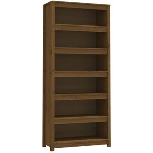 VidaXL-Boekenkast-80x35x183-cm-massief-grenenhout-honingbruin