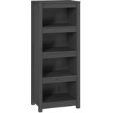 VidaXL Boekenkast 50x35x125,5 cm Massief Grenenhout Grijs