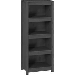 VidaXL Boekenkast 50x35x125,5 cm Massief Grenenhout Grijs