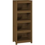 VidaXL Boekenkast 50x35x125,5 cm Massief Grenenhout - Honingbruin