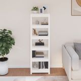 VidaXL Boekenkast 50x35x154 cm Massief Grenenhout Wit