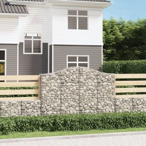 Vidaxl - Gabionen mit Hochbogen 15Stk. 200x30x140/160cm Verzinktes Eisen
