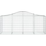 vidaXL Gabionen mit Hochbogen 10 Stk. 200x50x80/100cm Verzinktes Eisen