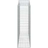 Vidaxl - Gabionen mit Hochbogen 15Stk. 200x50x160/180cm Verzinktes Eisen