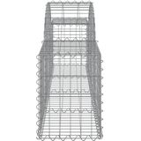 vidaXL Schanskorven 12 st gewelfd 200x30x40/60 cm gegalvaniseerd ijzer