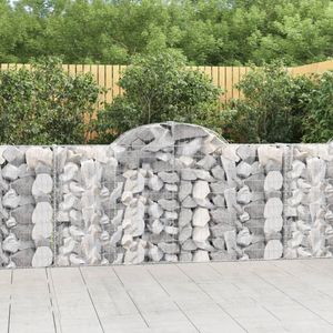 vidaXL Schanskorven 30 st gewelfd 200x30x100/120 cm ijzer