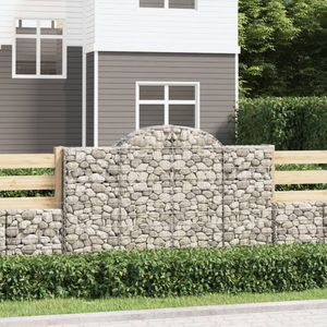vidaXL Schanskorven 50 st gewelfd 200x30x120/140 cm ijzer