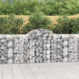 vidaXL - Schanskorven - 11 - st - gewelfd - 200x50x100/120 - cm - ijzer