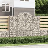 vidaXL - Schanskorven - 6 - st - gewelfd - 200x50x160/180 - cm - ijzer