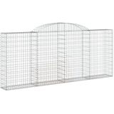vidaXL - Schanskorven - 10 - st - gewelfd - 300x30x120/140 - cm - ijzer