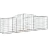 vidaXL - Schanskorven - 7 - st - gewelfd - 300x50x80/100 - cm - gegalvaniseerd - ijzer
