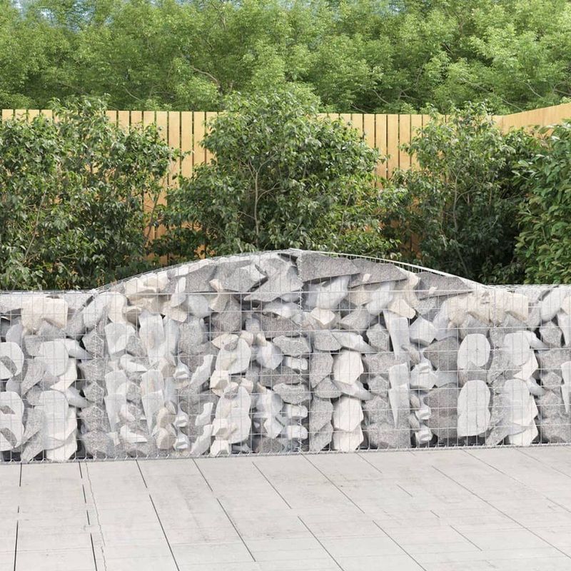 Vidaxl - Gabionen mit Hochbogen 20Stk. 400x30x100/120cm Verzinktes Eisen