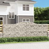vidaXL Schanskorven 6 st gewelfd 400x30x140/160 cm ijzer