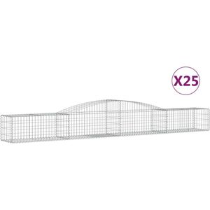 Vidaxl - Gabionen mit Hochbogen 25 Stk. 400x50x40/60cm Verzinktes Eisen