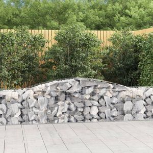 vidaXL - Schanskorven - 15 - st - gewelfd - 400x50x60/80 - cm - gegalvaniseerd - ijzer