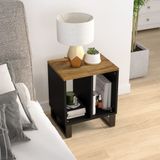 VidaXL Bijzettafel 40x31x46 cm Massief Mangohout en Bewerkt Hout