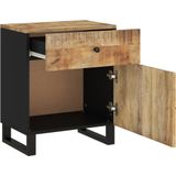 vidaXL Nachttisch 50x33x60 cm Massivholz Mango & Holzwerkstoff