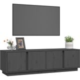 TV-Schrank Grau 140x40x40 cm Massivholz Kiefer vidaXL