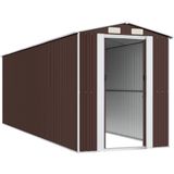 vidaXL Geräteschuppen Dunkelbraun 192x606x223 cm Verzinkter Stahl
