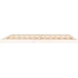 vidaXL Bedframe massief grenenhout wit