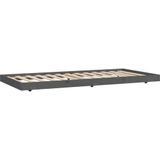 VidaXL Bedframe 75x190 cm Massief Grenenhout Grijs