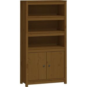 vidaXL-Hoge-kast-80x35x154-cm-massief-grenenhout-honingbruin