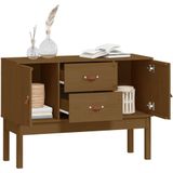 vidaXL-Dressoir-110x40x78-cm-massief-grenenhout-honingbruin