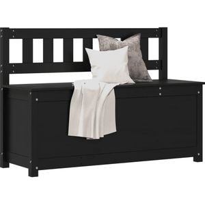Vidaxl - Sitzbank Schwarz 110x41x76,5 cm Massivholz Kiefer