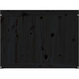 vidaXL Wäschetruhe Schwarz 88,5x44x66 cm Massivholz Kiefer
