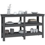 Houten Werkbank - Grijs - Massief Grenenhout - Voldoende Opbergruimte