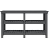 Houten Werkbank - Grijs - Massief Grenenhout - Voldoende Opbergruimte