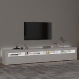 VidaXL TV-meubel met LED-verlichting 240x35x40 cm - Wit