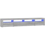 VidaXL TV-meubel met LED-verlichting 240x35x40 cm Grijs Sonoma Eiken