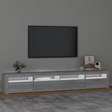 VidaXL TV-meubel met LED-verlichting 240x35x40 cm Grijs Sonoma Eiken