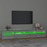 VidaXL TV-meubel met LED-verlichting 240x35x40 cm Grijs Sonoma Eiken