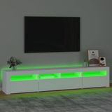 VidaXL TV-meubel met LED-verlichting 210x35x40 cm - Wit