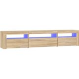 vidaXL TV-Schrank mit LED-Leuchten Sonoma-Eiche 195x35x40 cm