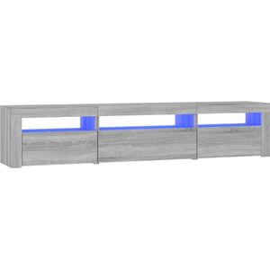 vidaXL-Tv-meubel-met-LED-verlichting-195x35x40-cm-grijs-sonoma-eiken