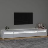 VidaXL TV-meubel met LED-verlichting 270x35x40 cm - Wit
