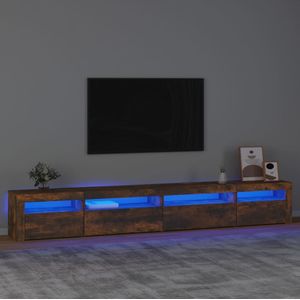 VidaXL Tv-meubel met LED-verlichting 270x35x40 cm - Gerookt Eikenkleurig
