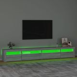 vidaXL Tv-meubel met LED-verlichting 270x35x40 cm grijs sonoma eiken