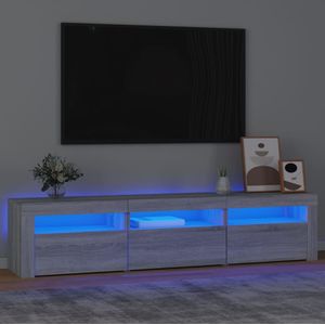 vidaXL Tv-meubel met LED-verlichting 180x35x40 cm Grijs Sonoma Eiken