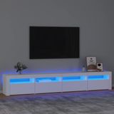 vidaXL Tv-meubel met LED-verlichting 240x35x40 cm wit