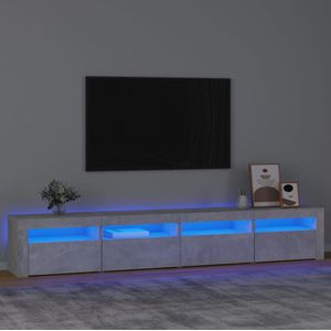 vidaXL TV-meubel met LED-verlichting 240x35x40 cm - Betongrijs