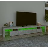 vidaXL Tv-meubel met LED-verlichting 260x36,5x40 cm betongrijs