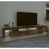 vidaXL TV-meubel met LED-verlichting 260x36,5x40 cm - Gerookt Eikenkleurig