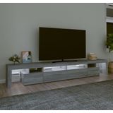 vidaXL Tv-meubel met LED-verlichting 260x36,5x40 cm grijs sonoma eiken