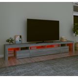 vidaXL Tv-meubel met LED-verlichting 260x36,5x40 cm grijs sonoma eiken