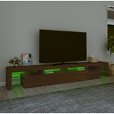 vidaXL-Tv-meubel-met-LED-verlichting-260x36,5x40-cm-bruineikenkleurig